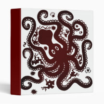 Red Octopus Binder