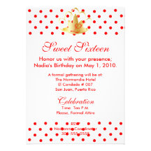 Red On White Monogram S-16 Invitation-Cust.