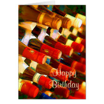 Red or White Happy Birthday Card