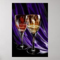 Red or white wine  framed print