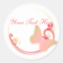Red-Orange Butterfly Stickers