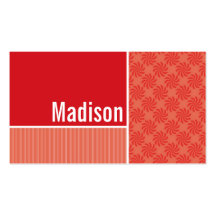 Red & Orange Swirls; Swirl Business Card Templates