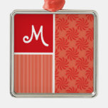 Red & Orange Swirls; Swirl Christmas Ornaments