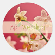 Red Orchid • April Wedding Sticker