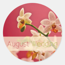 Red Orchid • August Wedding Sticker