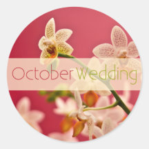 Red Orchid • October Wedding Sticker