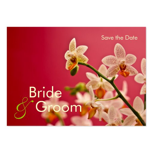 Red Orchid • Save the Date Mini Card Business Card Templates