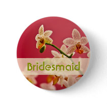 Red Orchid • Wedding Button