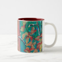 Red Orchids Art by Padial Coffee Mugs
