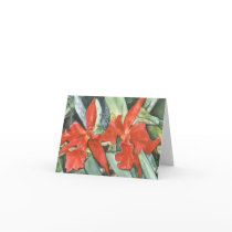 RED ORCHIDS  Card