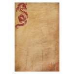 Red Oriental Dragon II stationery