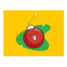 Red Ornament Post Cards