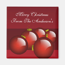 Red Ornaments Magnet