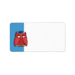 Red Owl Grad aqua Address Label