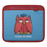 Red Owl Grad aqua iPad Sleeve