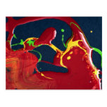 Red paint splash post card