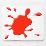 Red Paint Splodge Mousepads
