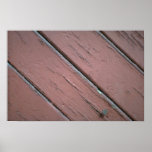 Red painted planks print