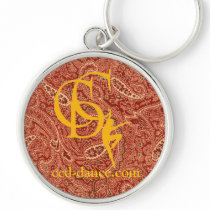 Red Paisley CCD Keychain