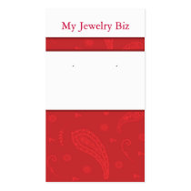 Red Paisley Earring Cards