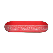 Red Paisley Skateboard Mini