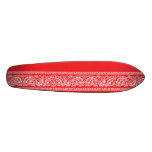 Red Paisley Skateboard Oldschool