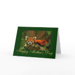 Red Panda Nature Mothers Day Greeting Card