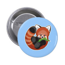 Red Panda Pinback Button