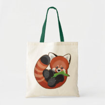 Red Panda Tote Bags