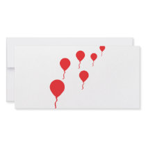 red party balloons icon custom photo card