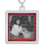 red pattern necklaces