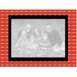 red pattern photo cutout