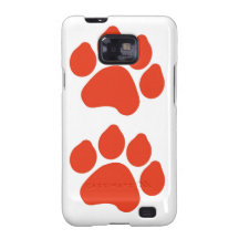 Red Paw Print Samsung Galaxy Case