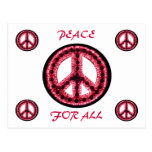 red peace for all postcard