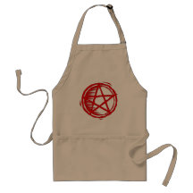 Red Pentagram Aprons