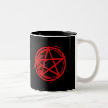 Red Pentagram Coffee Mugs