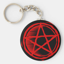 Red Pentagram Keychains
