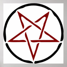 Red Pentagram Poster