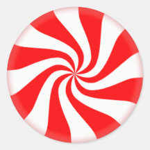 Red Peppermint Candy Stickers