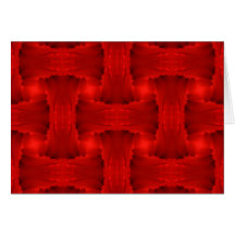 Red Petal Ribbon Weave Greeting Card