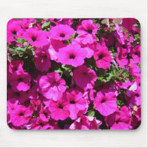red petunias mouse pads