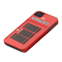 Red Phone Booth iPhone 4 Covers