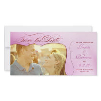 Red Photo Card Save the Date Wedding Announcement