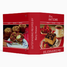 Red photo Recipe binder