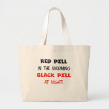 Red Pill Black Pill Canvas Bags