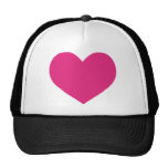 red pinky Love Heart Trucker Hats