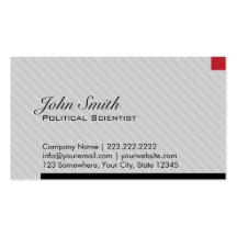 Red Pixel Political Scientist Business Card