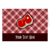 Red Plaid Butcher's Steak Card