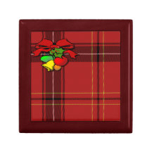 Red Plaid Christmas Gift Box