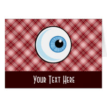 Red Plaid Eyeball Card